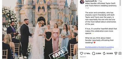 Taylor Swift und Travis Kelce: Wie Nutzer mit Fake-Hochzeitsbildern von Taylor Swift viral gehen