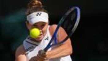 Tennis in London: Vor Prinzessin Kate: Noskova gewinnt Wimbledon-Nervenspiel