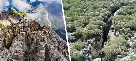 Unweit des Hochvogels tut sich ein neuer Riss auf – spaltet sich dort wieder das Stück eines Berges ab?