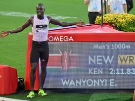 leichtathletik: wanyonyi läuft weltrekord über 1000 meter