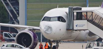 Stuttgart – Flughafen: Airbus-Maschine von Air Cairo landet mit demolierter Front
