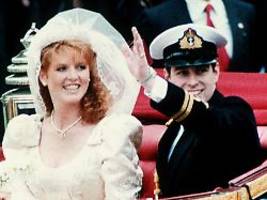 jawort vor 40 jahren: fergie soll hochzeit mit prinz andrew schnell bereut haben