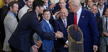 baseball: los angeles dodgers besuchen donald trump im weißen haus